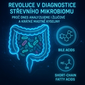Revoluce v diagnostice střevního mikrobiomu: proč dnes analyzujeme i žlučové a krátké mastné kyseliny